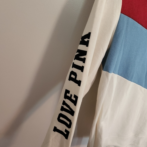 Victoria's Secret PINK small Love Pink quarter zip pull over sweatshirt - Picture 4 of 5